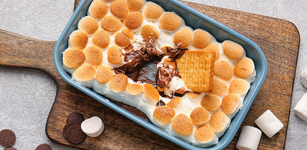 S'mores casserole made with low sugar ingredients