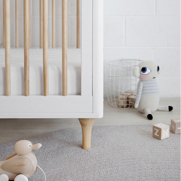 white timber cot