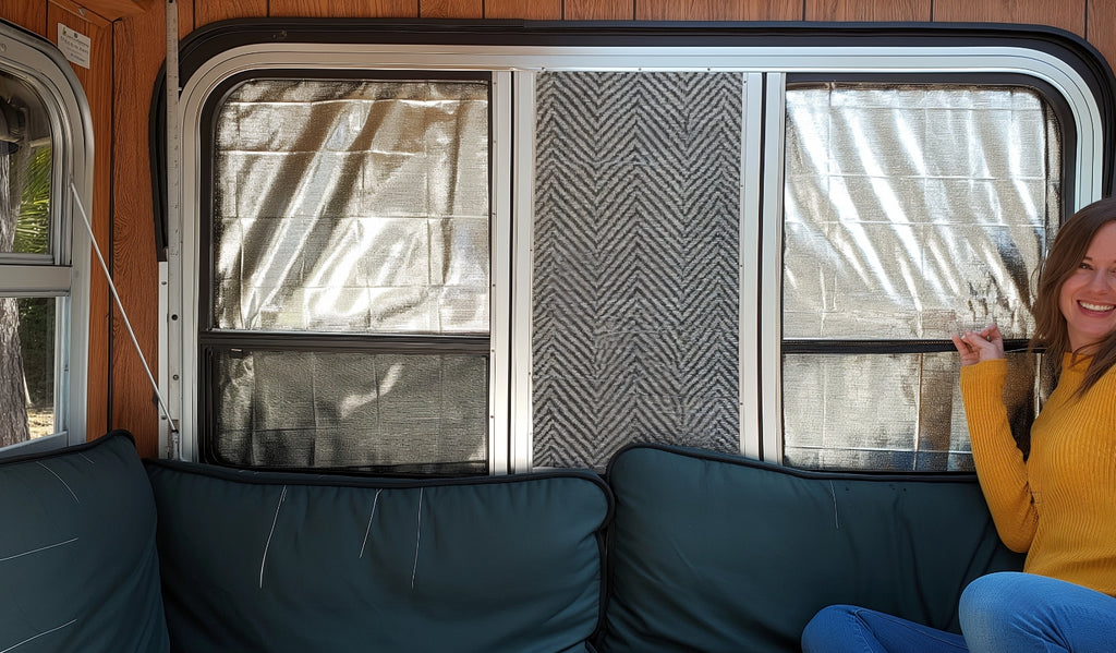 Keep your RV insulated, and use reflective window covers to maintain the internal temperature.