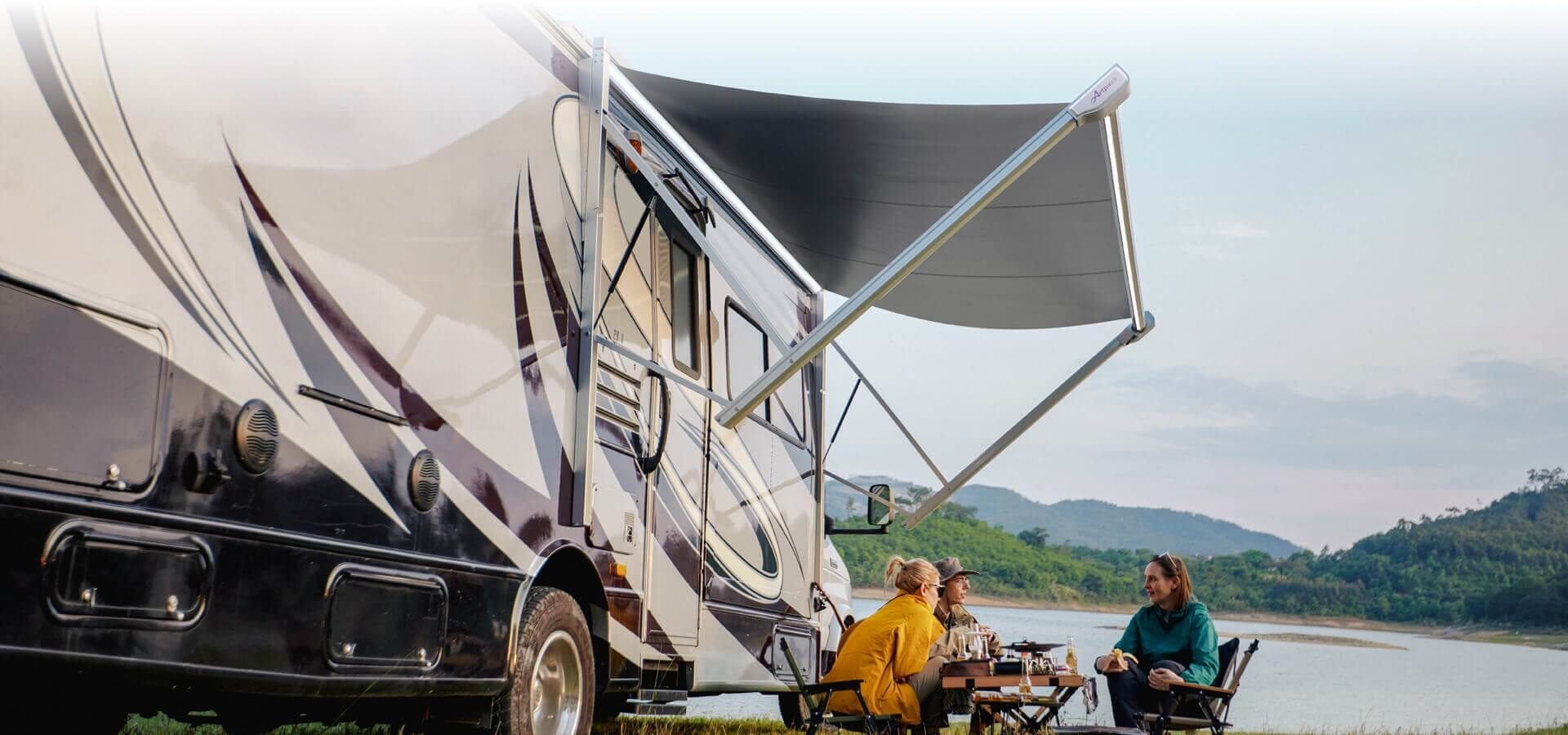 Colorful Solar RV Awning