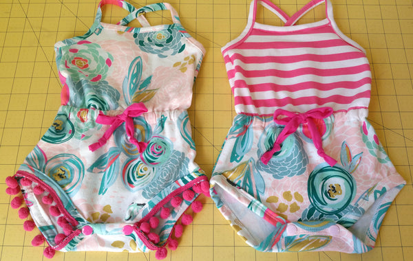 Emerie Romper - Faux Drawstring Tutorial - Striped Swallow Designs