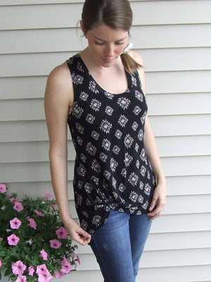 Tank Add-On for Women's Harbor Knot Tee - Striped Swallow Designs