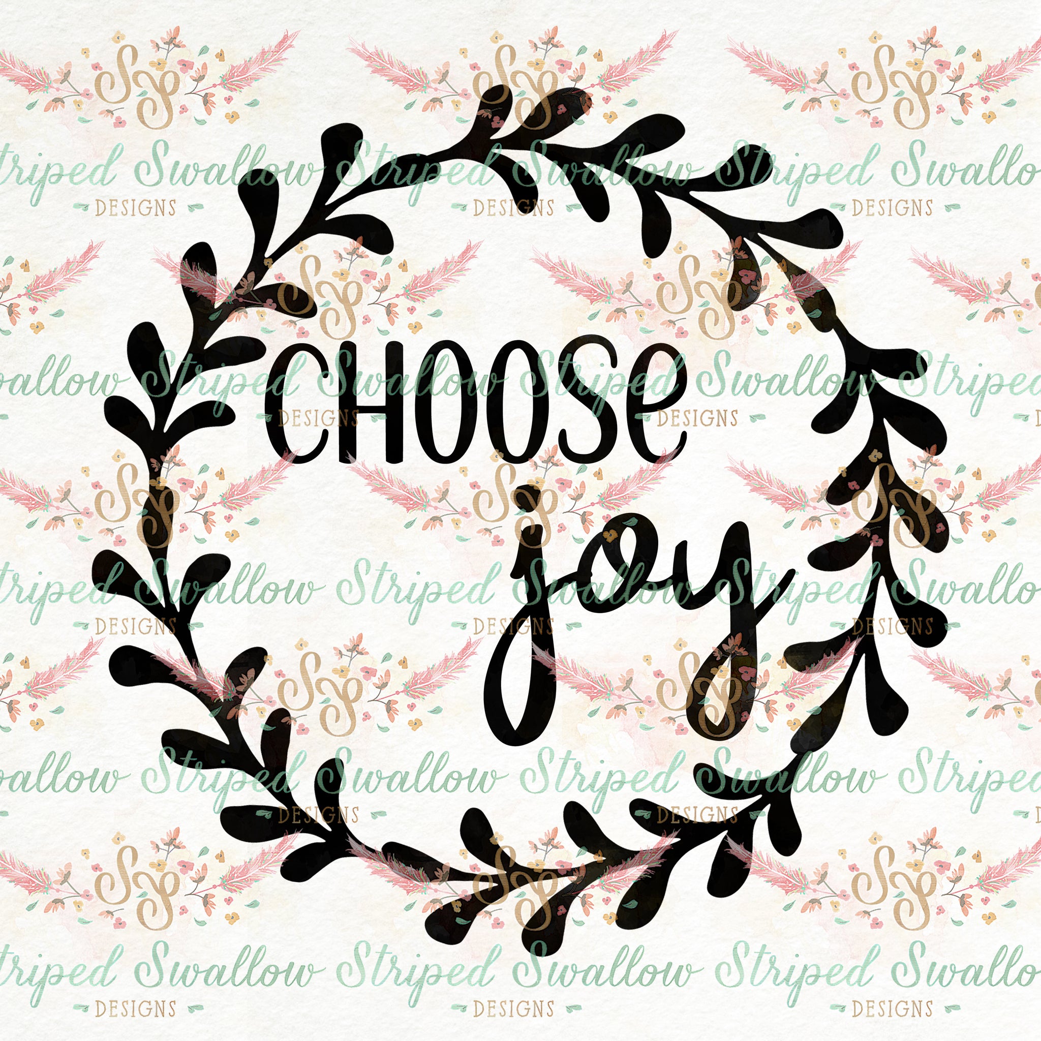 Download Choose Joy Digital Cut File Striped Swallow Designs SVG, PNG, EPS, DXF File