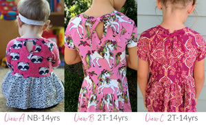 Willow Raglan PDF Pattern Girls NB-14yrs - Striped Swallow Designs
