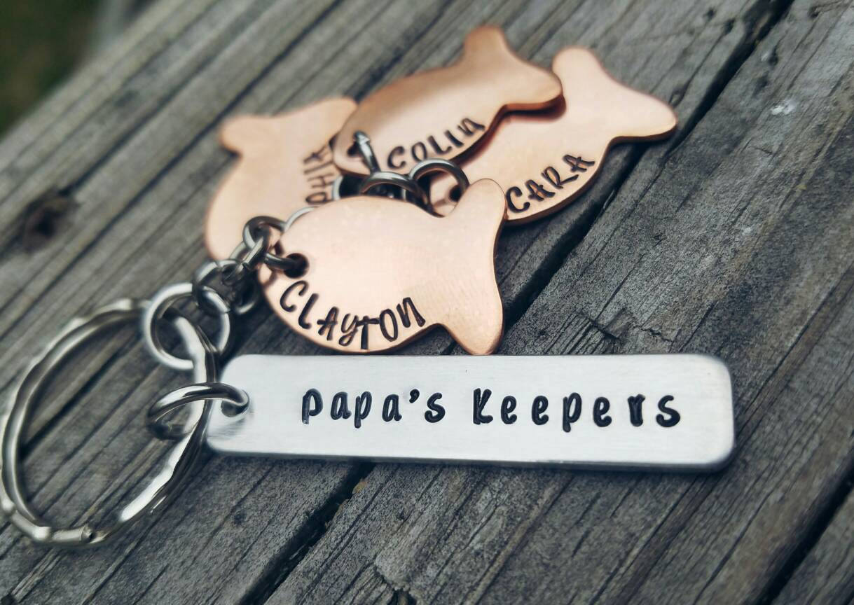 Download Papa S Keepers Fishing Keychain Customize Personalized Kids Name Jessica Dennis Designs