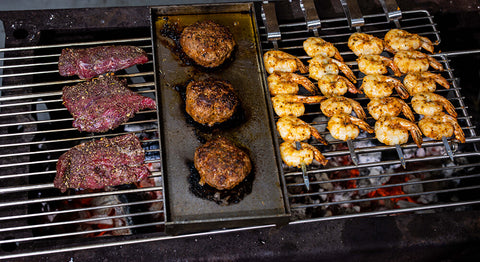 This image shows Kangaroo being cooked on a grill