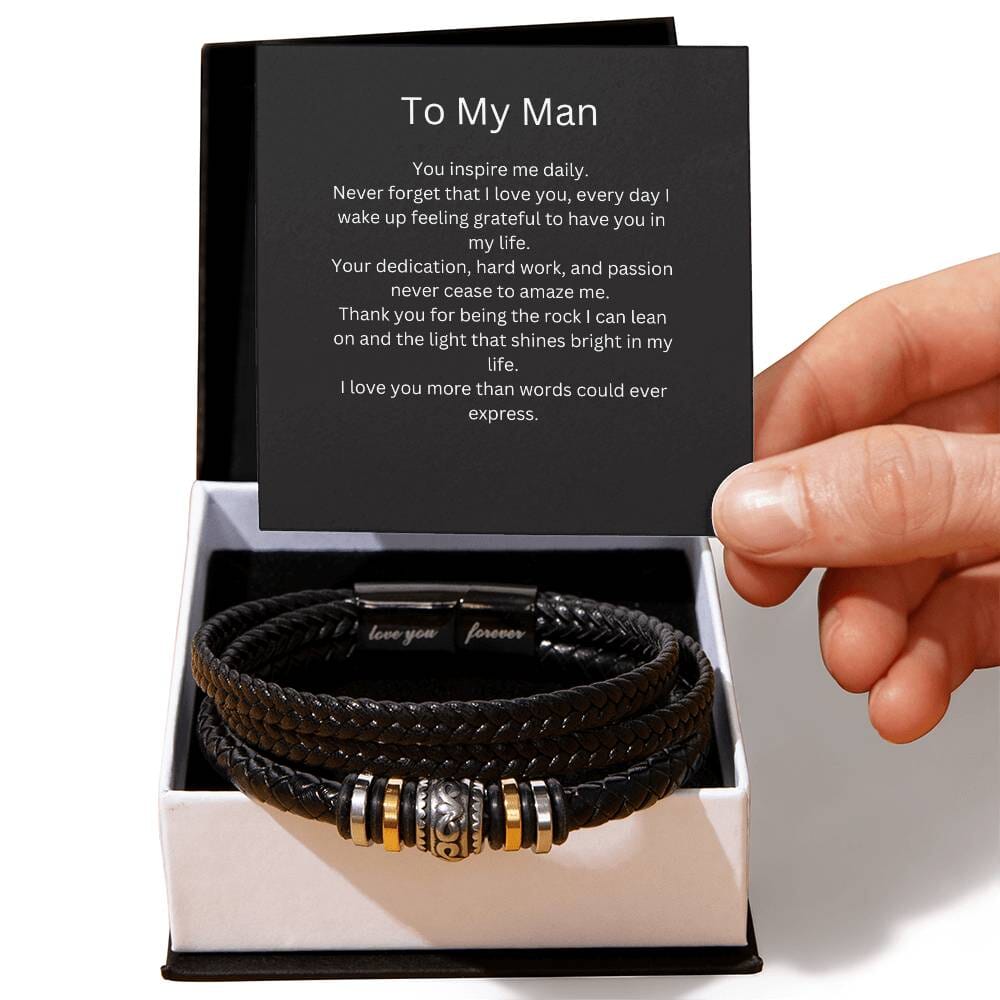 Perfect gift for your special man - stylish leather bracelet