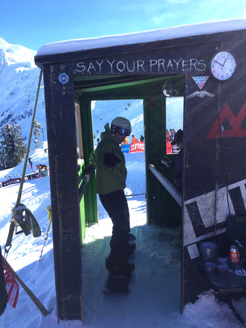 Rob McCormack ready to race in start gate at Mt. Baker Legendary Banked Slalom 