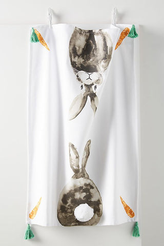 bunny dish towel