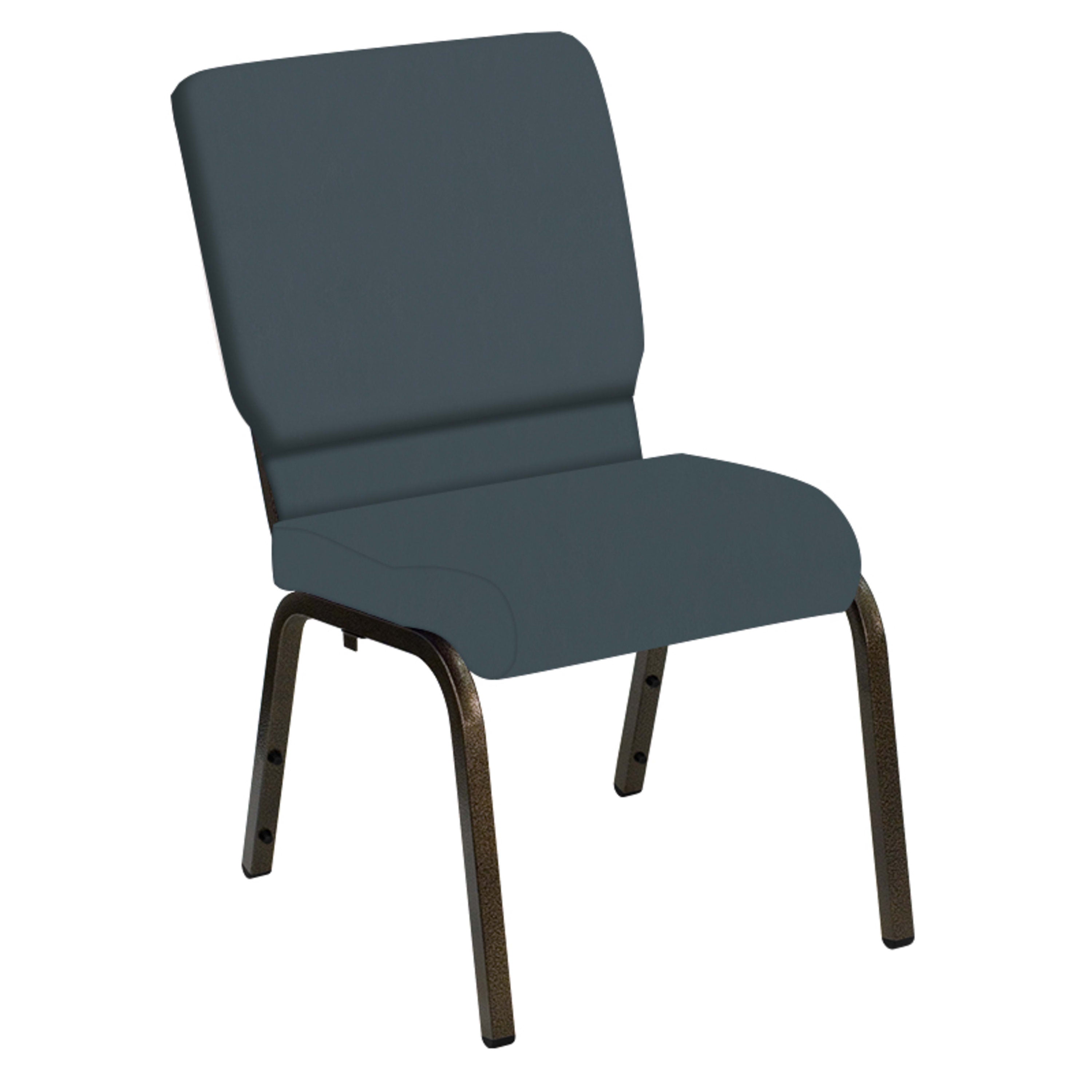 TOUGH ENOUGH Series 900 lb. Capacity King Louis Chair with Taupe Vinyl Back  and Seat and Silver Frame