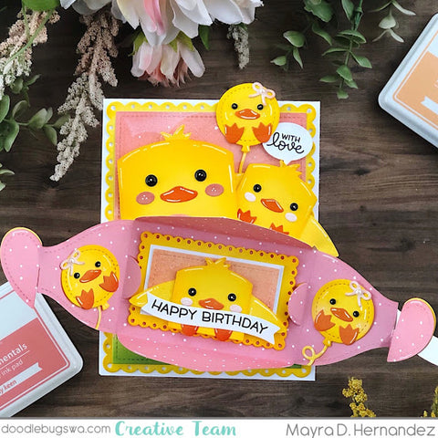 LAWN FAWN: Tiny Gift Box Chick and Duck Add-on Lawn Cuts Die – Doodlebugs