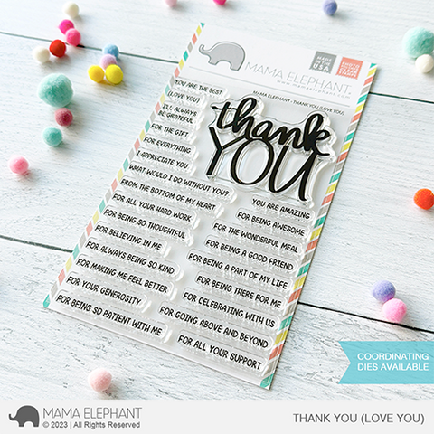 MAMA ELEPHANT: Thank You [Love You] | Stamp – Doodlebugs