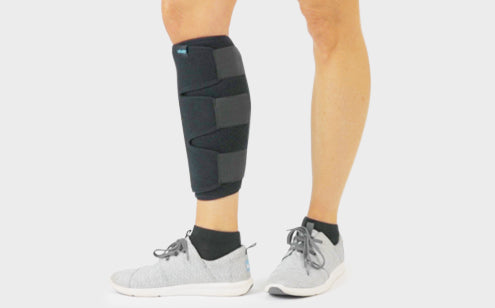 Wearing calf brace