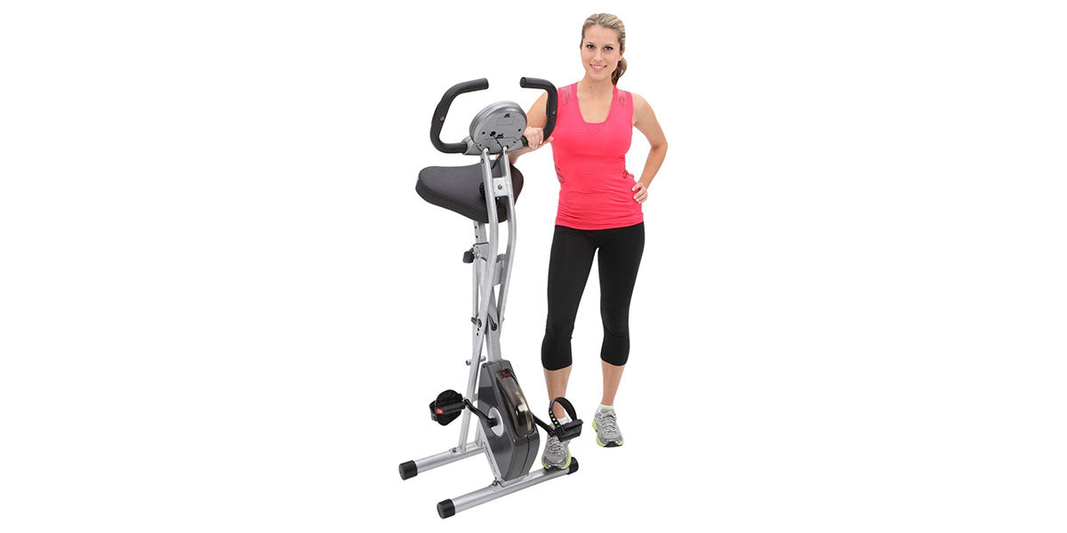 Exerpeutic Folding Magnetic Upright Bike with Pulse