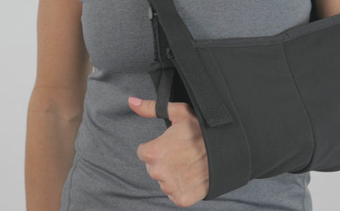 Arm sling with thumb loop