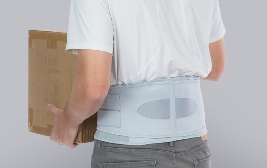 lifting box with back brace