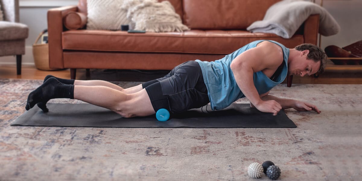 Man doing self-massage