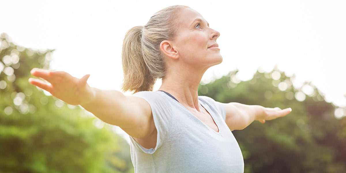 Mature woman doing yoga