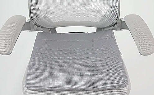 Gel seat cushion placed in a chair