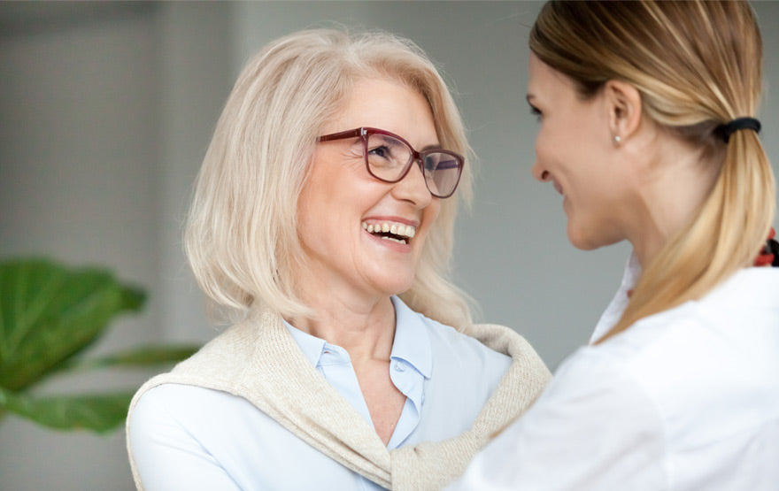 Senior woman smiling