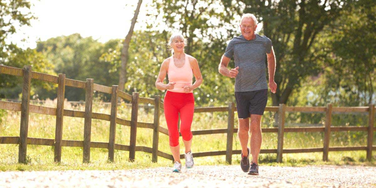 Senior Couple Enjoying Run Together