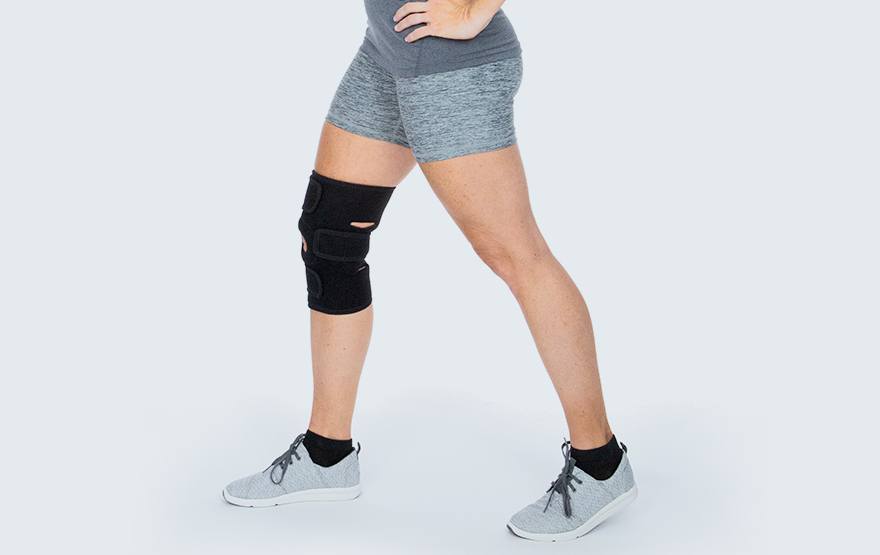 Exercise with knee brace