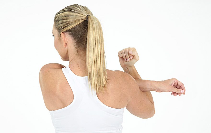 Woman Stretching shoulder