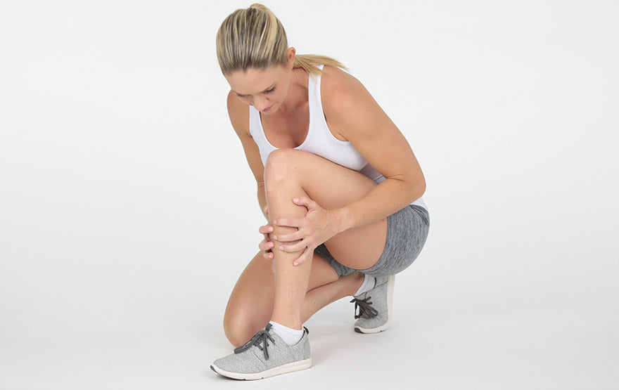 Woman with shin splints