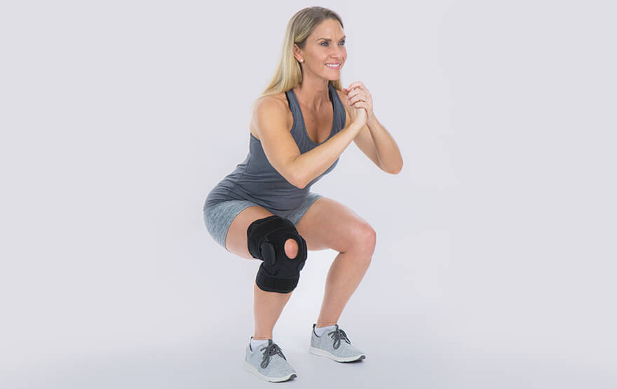 Woman knee exercise