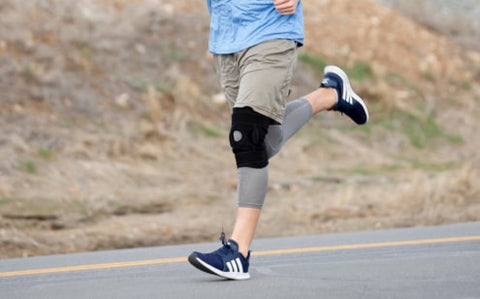 running with knee brace