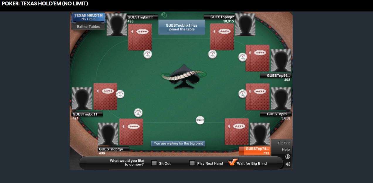 online poker play