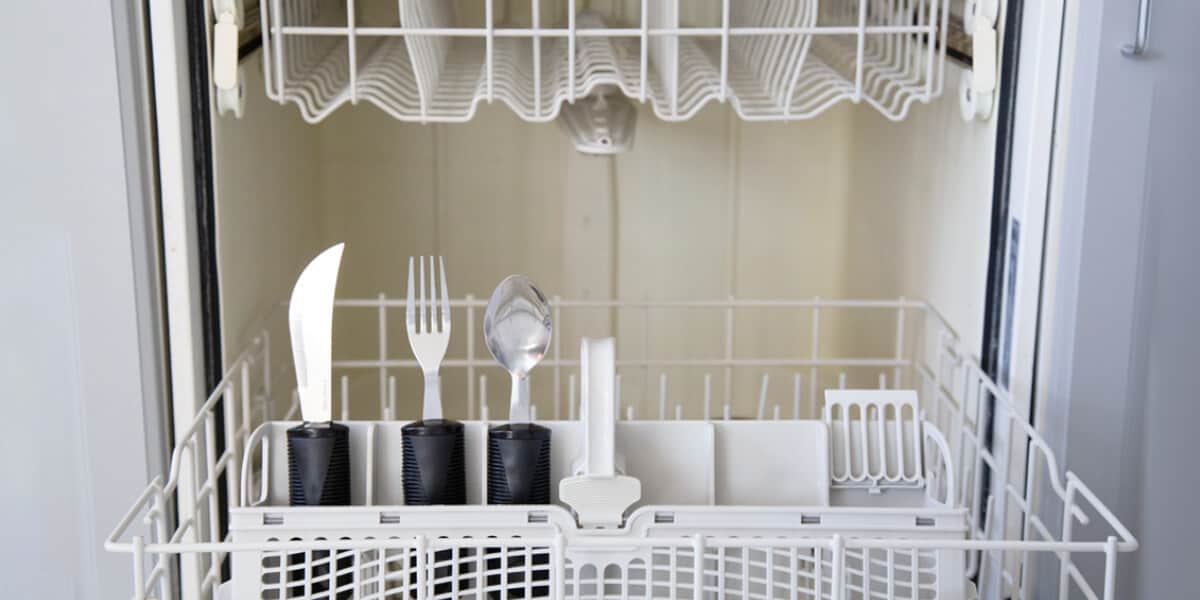 utensils in dishwasher