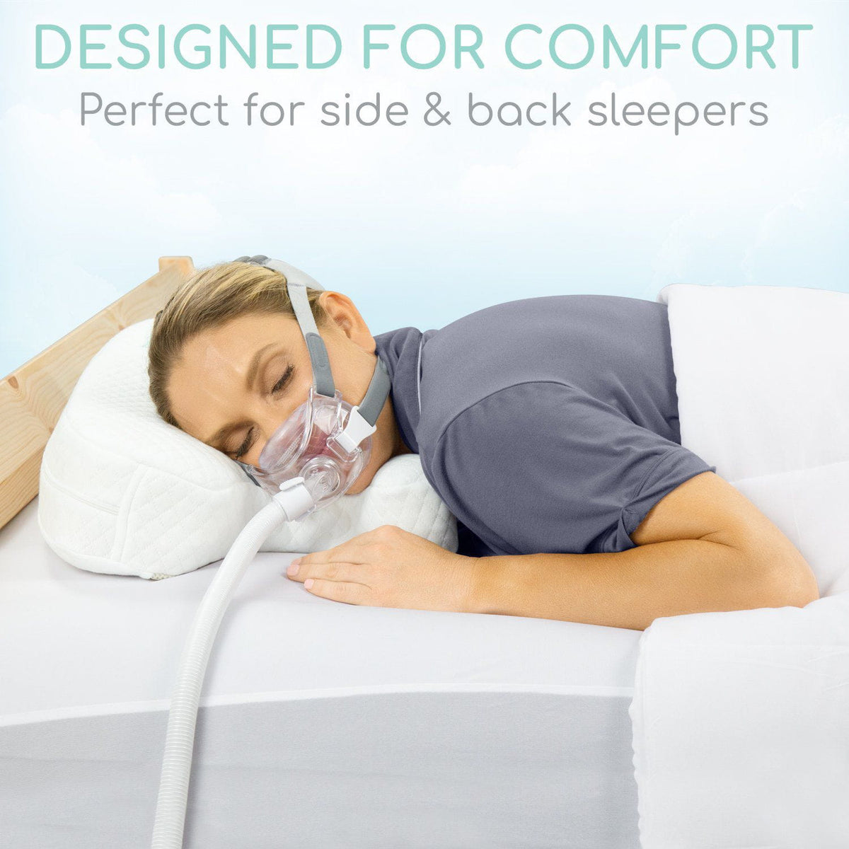 Cpap Pillow For Mask Comfort Back And Side Sleepers Vive Health