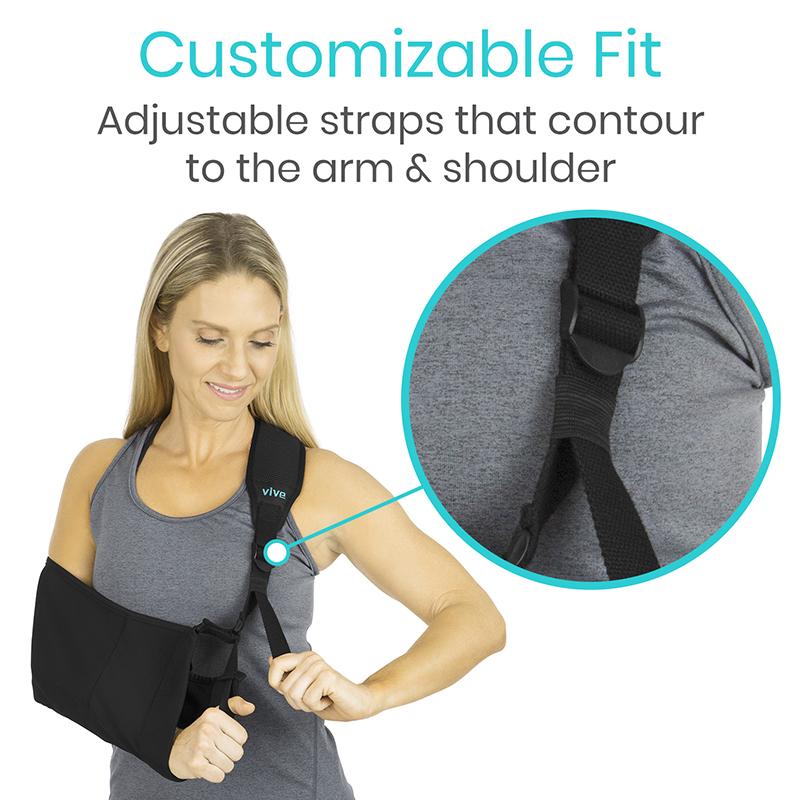 Shoulder Immobilizer & Arm Sling w/ Abduction Pillow & Strap (Small) by  Alpha Medical Brace 