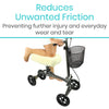 reduces unwanted friction, preventing further injury and everyday wear and tear