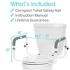 What's Included: Compact Toilet Safety Rail, Instruction Manual, Lifetime Guarantee