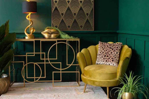Green and Gold Art deco Interior ideas