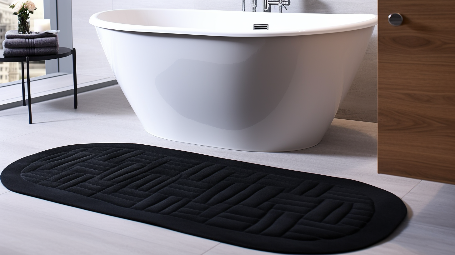 tapis de bain noir moelleux