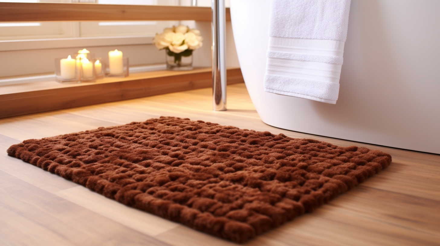 tapis de bain marron