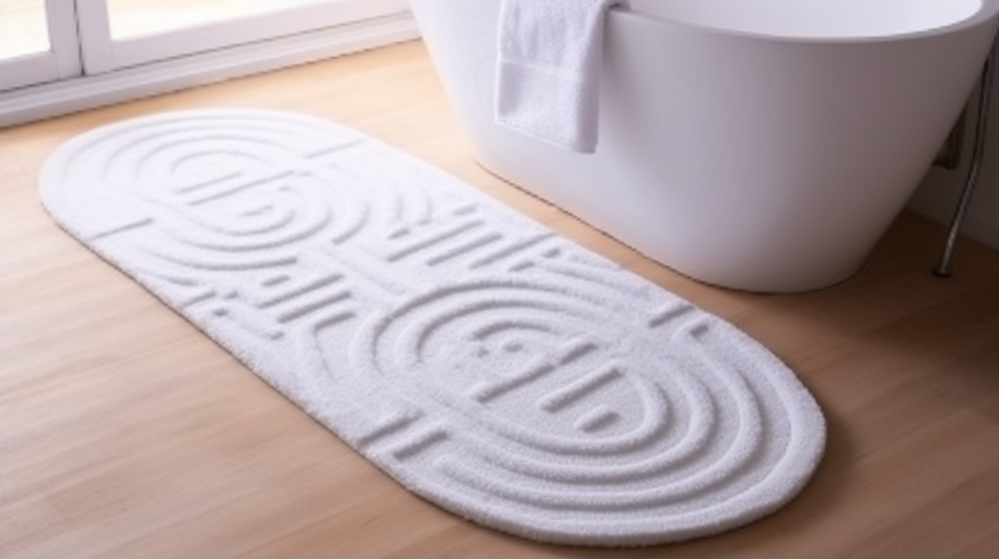 Tapis de bain Encadrer avec un gradient de coeurs 