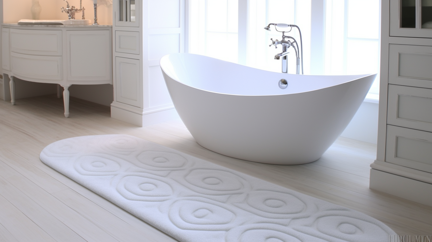 tapis de bain blanc design