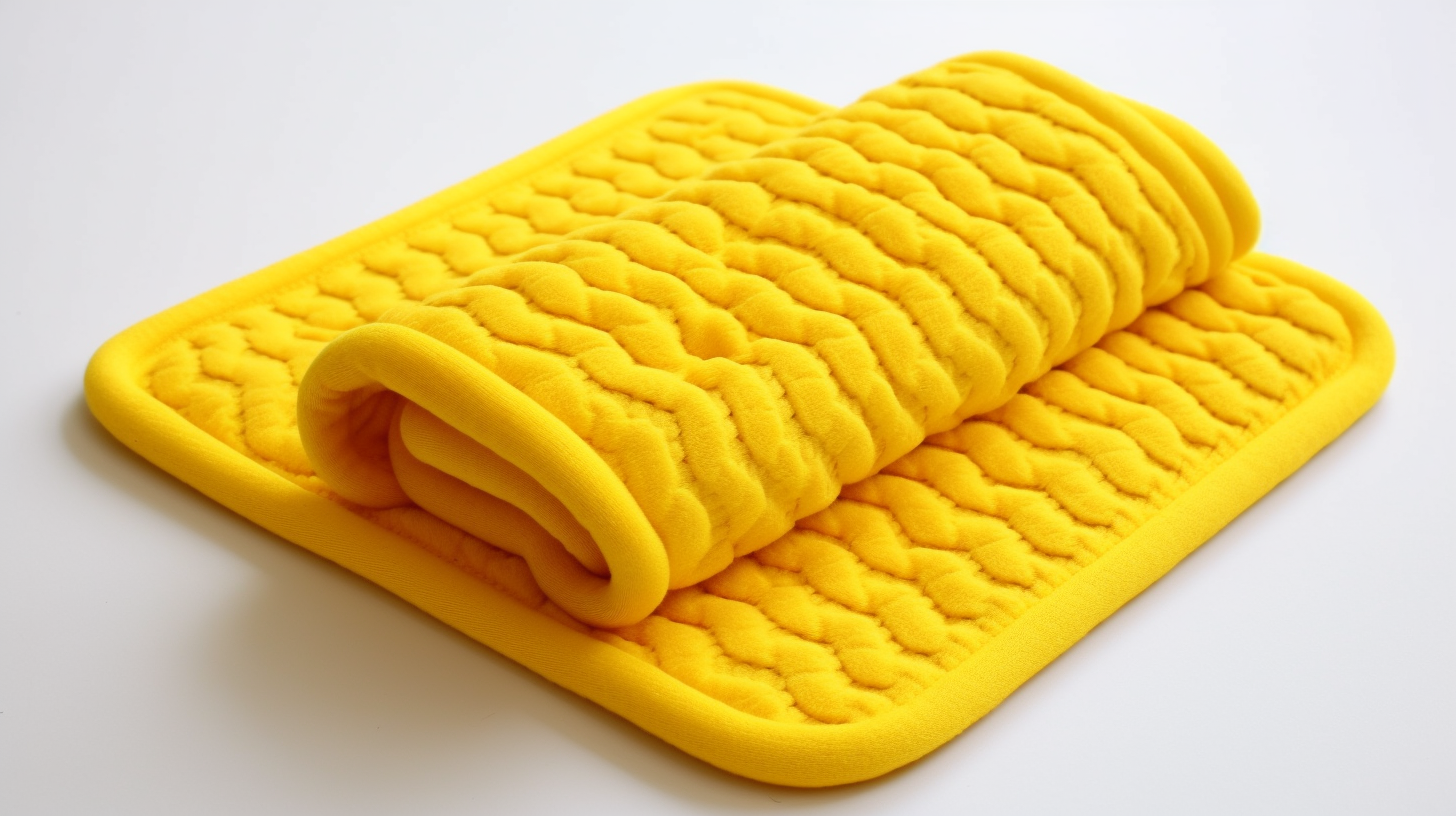 tapis de bain jaune épais