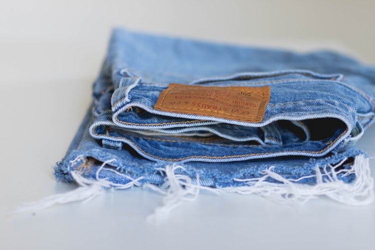 Folded jeans