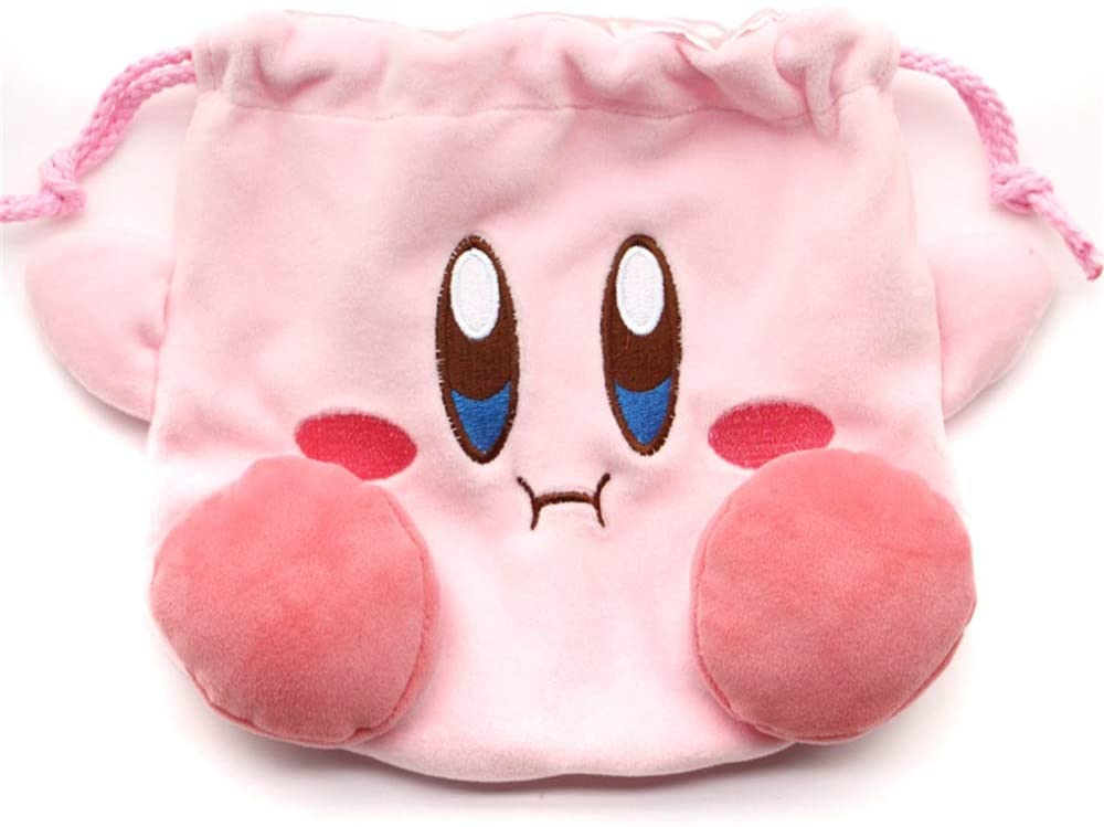 Lopbraa star plush pink drawstring plushie makeup bag