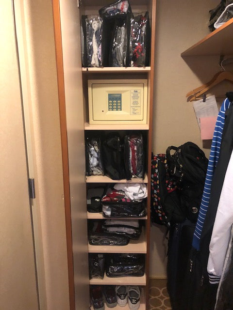 Using EzPacking cubes as pull out drawer when traveling on a cruise