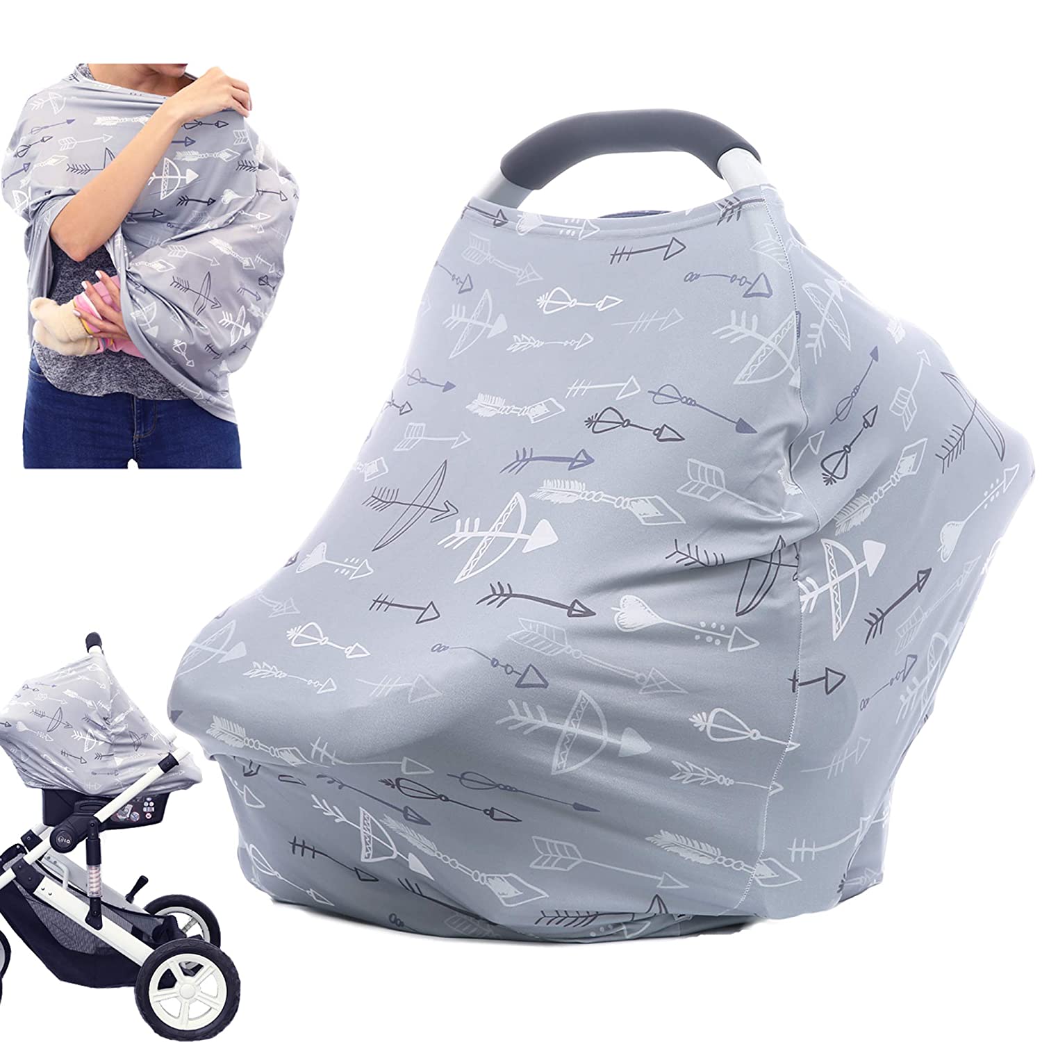 Carseat canopy nursing cover baby travel accessory