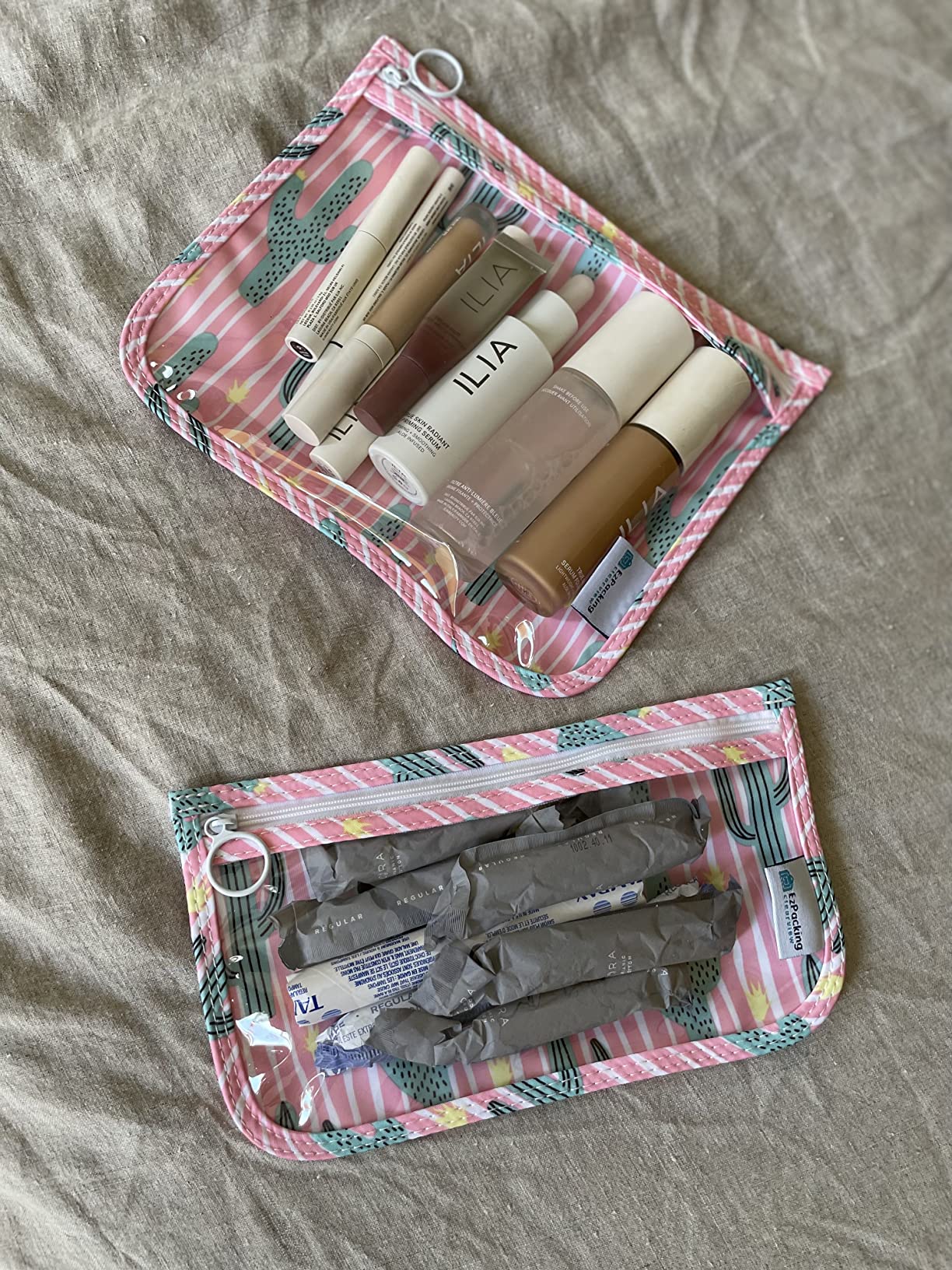 clear zipper makeup pouch
