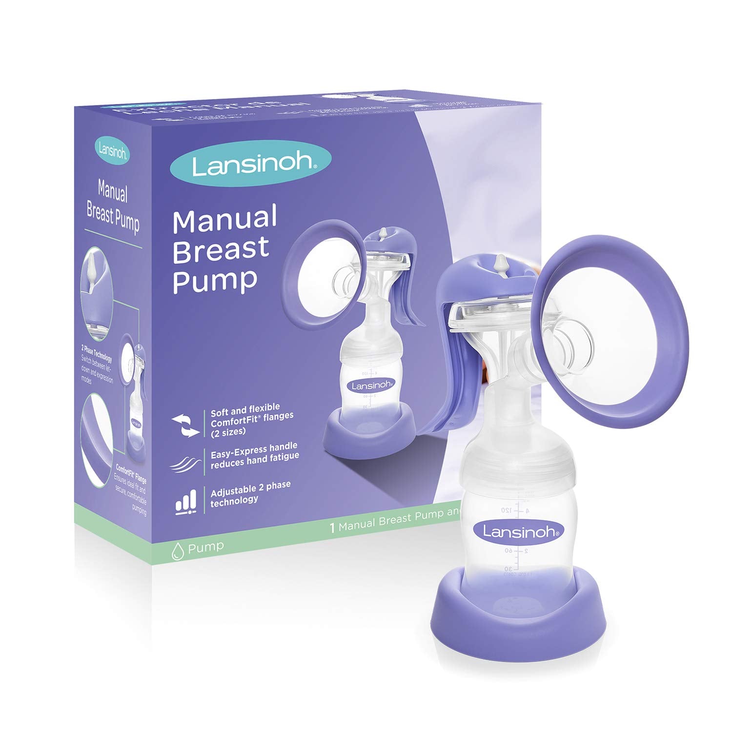 Lansinoh manual breast pump for breastfeeding