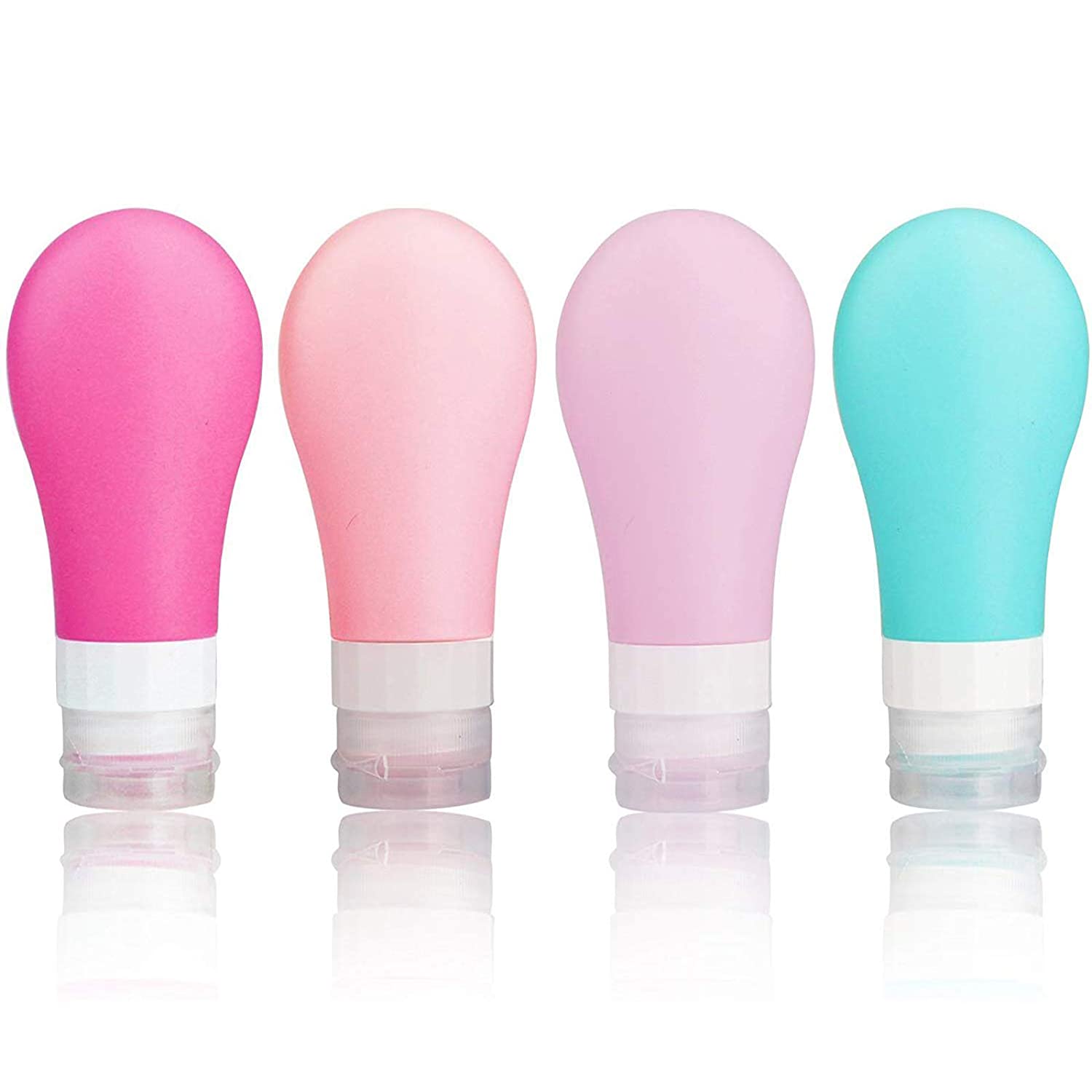 Portable silicone travel bottles