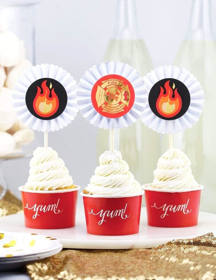 Cupcake Toppers Buy Fire Truck Birthday Party Supplies Online